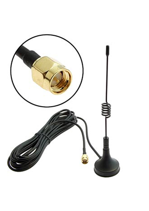 RUICHI GKT-433-3B3 (3m RG174) SMA P, Антенна GSM RUICHI GKT 433-3B3, 3 м, кабель RG 174, разъём SMA-P антенны