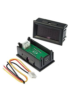 RUICHI 0-33,00VDC green (45x26mm), Вольтметр RUICHI 0-33,00VDC зелёный (45x26 мм), цифровой вольтметры