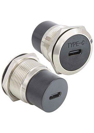 RUICHI TYPE-C F-F PN, Панельный модуль (переходник) передачи данных USB Type C RUICHI TYPE-C F-F PN, прямой разьемы USB