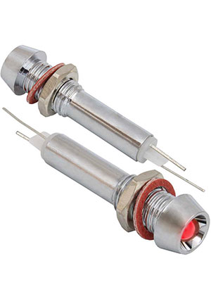 RUICHI L-614-R 12v (6mm), Индикатор светодиодный в корпусе RUICHI L-614-R, 12 В, 6 мм, красный индикаторы в корпусе