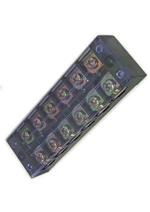 RUICHI TB-4506, Клеммная колодка винтовая с крышкой RUICHI TB-4506, 12 контактов, 45 А, 600 В, 0,5 10 мм2, клеммные колодки, блоки зажимов