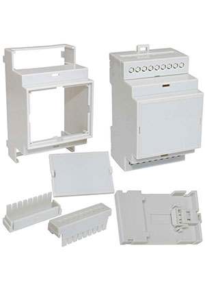 RUICHI Z-D3MG, Пластиковый корпус на DIN-рейку RUICHI Z-D3MG, светло-серый, поликарбонат корпуса на DIN-рейку