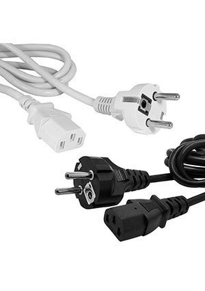 RUICHI SCZ Прям-прям. 3м. 3х0.75, Сетевой шнур RUICHI SCZ, вилка прямая CEE7/7 - гнездо прямое IEC C13, 3 м кабель сетевой