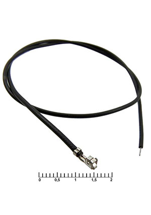 RUICHI H 2,54 mm AWG26 0,3m black, Разъём питания низковольтный RUICHI H шаг2,54 мм AWG26 0,3m чёрный, 1 ко штырьковые разъемы питания