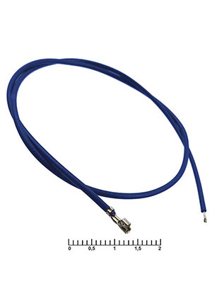 RUICHI HB 2,00 mm AWG26 0,3m blue, Разъём питания низковольтный RUICHI HB шаг2,00 мм AWG26 0,3m синий, 1 ко штырьковые разъемы питания