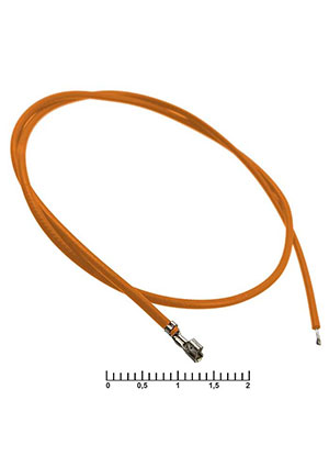 RUICHI HB 2,00 mm AWG26 0,3m orange, Разъём питания низковольтный RUICHI HB шаг 2,00 мм AWG26 0,3m оранжевы штырьковые разъемы питания