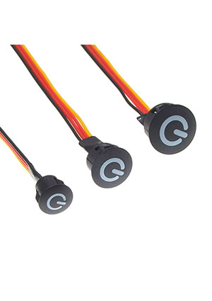 RUICHI BTS 24V BLACK ф13 Self-locking, Кнопка сенсорная RUICHI BTS, 24 В, чёрная, диаметр 13 мм, самоблокир кнопки на блок