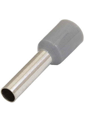 RUICHI DN04010 gray (2.8x10mm), Наконечник на кабель втулочный изолированный RUICHI DN04010, 2.8x10 мм, 4.0 наконечники втулочные