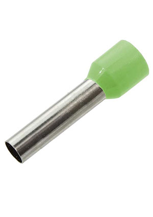 RUICHI DN10018 green (4.5x18mm), Наконечник втулочный изолированный на кабель RUICHI DN10018, 4.5x18 мм, 10 наконечники втулочные