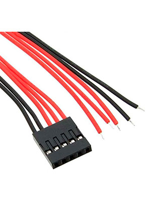 RUICHI BLS-5 AWG26 0.3m, Межплатный кабель питания (розетка-под пайку) RUICHI BLS-5, AWG26, с шагом 2,54 мм шнуры сетевые