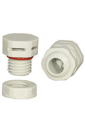 RUICHI M12X1.5 PA66 WHITE, Клапан выравнивания давления RUICHI M12X1.5, PA66, платик, белый аксессуары для корпусов