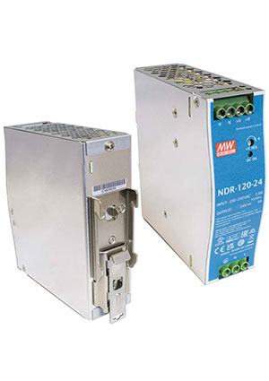 MEAN WELL NDR-120-24-MW, NDR-120-24-MW, Блок питания AC-DC на DIN-рейку 120Вт, выход 24В/5A, рег. вых 12...14В DC-DC преобразователи на DIN-рейку