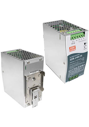 MEAN WELL SDR-240-24-MW, SDR-240-24-MW, Блок питания AC-DC на DIN-рейку 240Вт, выход 24В/10A, рег.вых=24...28В DC-DC преобразователи на DIN-рейку