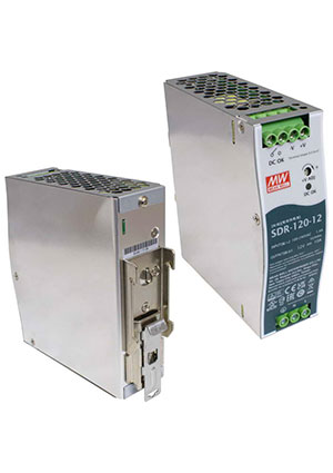 MEAN WELL SDR-120-12-MW, SDR-120-12-MW, Блок питания AC-DC на DIN-рейку 120Вт, выход 12В/10A (пиковый 15А), ре DC-DC преобразователи на DIN-рейку