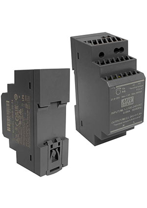 MEAN WELL HDR-30-24-MW, HDR-30-24-MW, Блок питания AC-DC, 36Вт, вход 85...264 В AC 47...63Гц/120...370В DC, вы DC-DC преобразователи на DIN-рейку