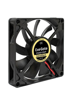 ���������� 12� DC ExeGate ExtraSilent ES08015S2P (80x80x15 ��, Sleeve, ���������� 12� DC ExeGate, 80