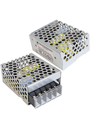 RS-15-24-MW, RS-15-24-MW, ���� ������� AC-DC � �������, 15��, ����� 24�/0.625A, ���. ��� 21.8:26.4 �