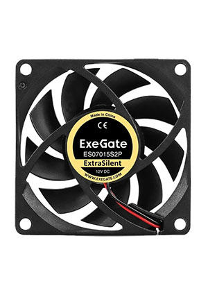 ���������� 12� DC ExeGate ExtraSilent ES07015S2P (70x70x15 ��, Sleeve, ���������� 12� DC ExeGate Ext