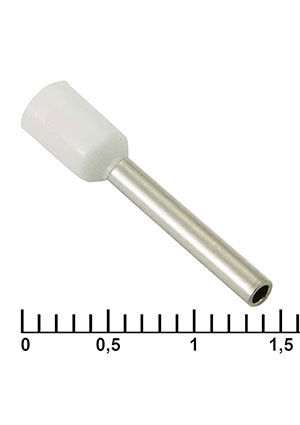 RUICHI DN01012 white (1.4x12mm) наконечники втулочные
