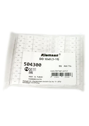 Klemsan 0.0.0.5.04325, DO 10x8; Горизонтальная маркировка (251-260) аксессуары для клемм и колодок