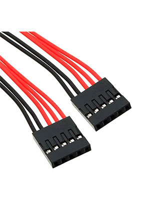 RUICHI BLS-5 *2 AWG26 0.3m, Межплатный кабель питания (розетка-розетка) RUICHI BLS-5, AWG26, с шагом 2,54 м шнуры сетевые