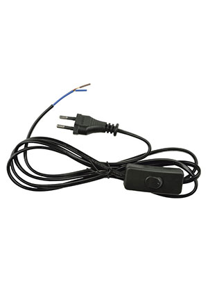 RUICHI Y010/CEE7/16 1.8m 2x0.75BR switch-1, Шнур сетевой 2-х полюсный с выключателем RUICHI, вилка прямая C кабель сетевой