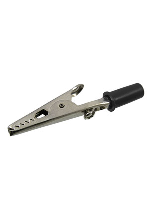 RUICHI 8-0033 black, Зажим-крокодил RUICHI 8-0033 под винт/гнездо 4 мм, 11 мм, 5 А, черный зажимы крокодил