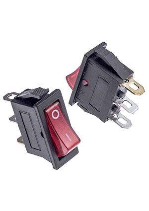 RUICHI KCD3-101N-C3-R/3P on-off, Клавишный переключатель RUICHI KCD3-101N-C3-R/3P, ON-OFF переключатели клавишные