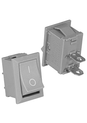 RUICHI KCD1-101-C3-GR/2P on-off, Клавишный переключатель RUICHI KCD1-101-C3-GR/2P, ON-OFF, 2 контакта, корп переключатели клавишные