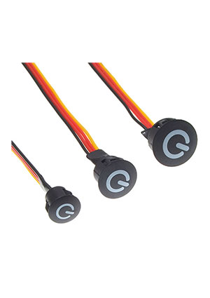 RUICHI BTS 24V BLACK ф10 Self-locking, Кнопка сенсорная RUICHI BTS, 24 В, чёрная, диаметр 10 мм, самоблокир кнопки на блок