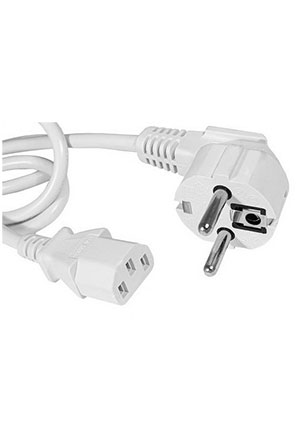 RUICHI SCZ Прям.-угл. 3м. 3х0.75, Сетевой шнур RUICHI SCZ, вилка угловая CEE7/7 - гнездо прямое IEC C13, 3 кабель сетевой