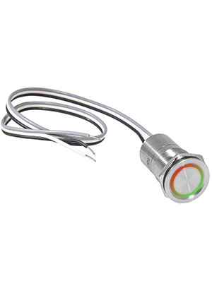 RUICHI TS19-11ZC/RG/S off-on, Кнопка сенсорная с подсветкой, с фиксациейRUICHI TS19-11ZC/RG/S off-on, М19, кнопки на блок