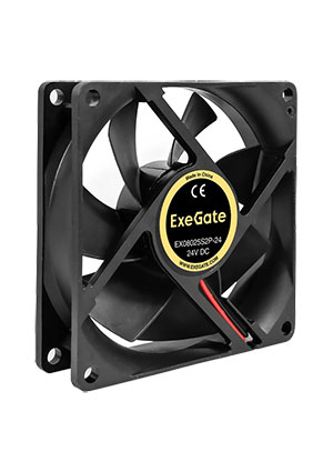 EX08025S2P-24, ���������� 24B, 80x80x25 ��, ��������� ����������, 2pin, 2800RPM, 28dBA