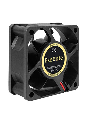 EX06025B2P-24, ���������� 24� ExeGate, 60x60x25 ��, 2-Ball (������� ���������������), 2pin, 5100RPM,