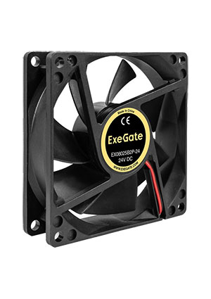 EX08025B2P-24, ���������� 24B DC ExeGate, 80x80x25 ��, 2-Ball (������� ���������������), 2pin, 2850R