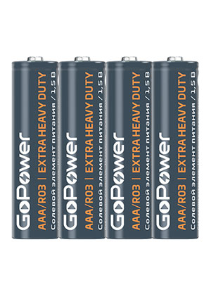 ��������� GoPower R03 AAA Shrink 4 Heavy Duty 1.5V (4/60/1200)
