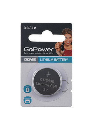 ��������� GoPower CR2430 BL1 Lithium 3V (1/40/2000)