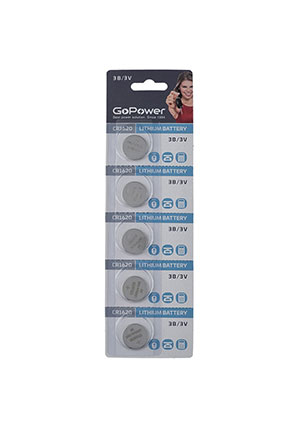 ��������� GoPower CR1620 BL5 Lithium 3V (5/100/2000)