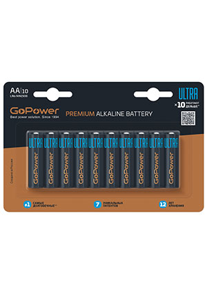 ��������� GoPower ULTRA LR6 AA BL10 Alkaline 1.5V (10/100/800)