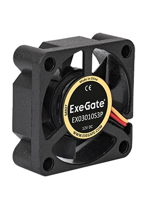 ES03010S3P, ���������� 12B DC ExtraSilent, 30x30x10 ��, Sleeve bearing, 3pin, 10000RPM, 27dBA