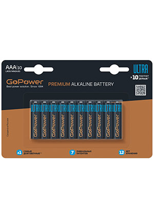 ��������� GoPower ULTRA LR03 AAA BL10 Alkaline 1.5V (10/100/800)