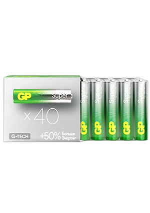 GP 24AA21-2CRSWC40, ��������� GP Super Alkaline G-Tech 24� ��A 40 ��. � ������