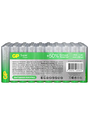 GP 24AA21-2CRSWC60, ��������� GP Super Alkaline G-Tech 24� ��A 60 ��. � ������