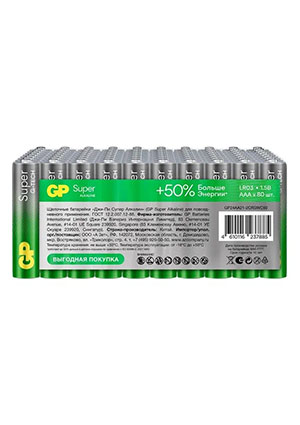 GP 24AA21-2CRSWC80, ��������� GP Super Alkaline G-Tech 24� ��A 80 ��. � ������