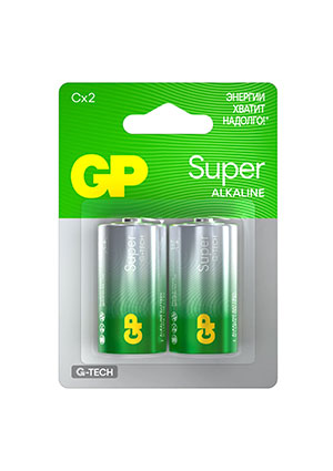 GP 14AA21-2CRSBC2, ��������� GP Super Alkaline G-Tech 14� ����������� C 2 ��. �� ��������