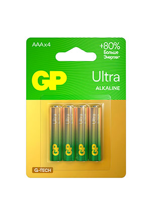 GP 24AUA21-2CRSBC4, ��������� GP Ultra Alkaline G-Tech 24� A�A 4 ��. �� ��������