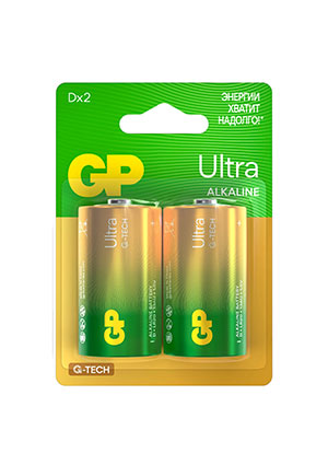 GP 13AUA21-2CRSBC2, ��������� GP Ultra Alkaline G-Tech 13� ����������� D 2 ��. �� ��������