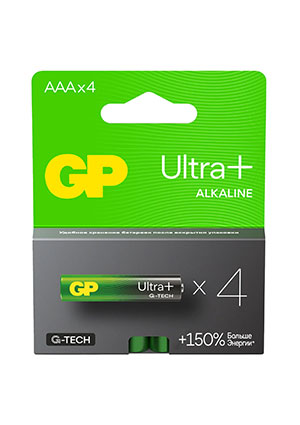 GP 24AUPA21-2CRSB4, ��������� G-tech GP Ultra Plus Alkaline 24� A�A 4 ��. �� ��������