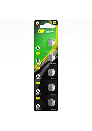 GP CR1616ERA-2CPU5, ��������� GP Lithium CR1616 5 ��, � ��������
