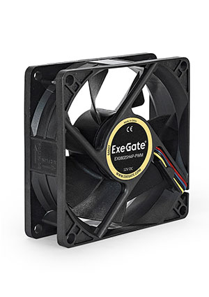 EX08025H4P-PWM, ���������� 80x80x25 ��, �����������������, 4pin, PWM, 23dBA
